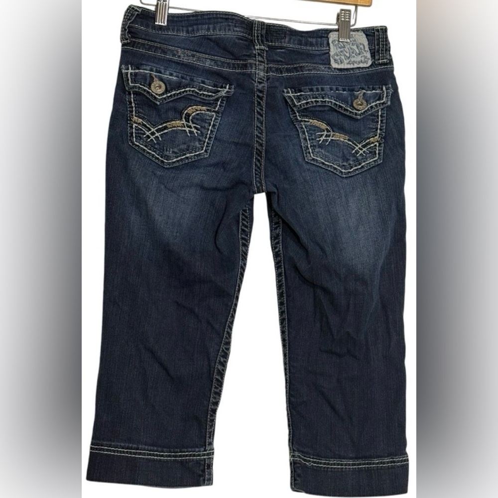 Big Star Maddie Bermuda Denim Shorts Sz26 Medium Wash Western - Picture 3 of 12